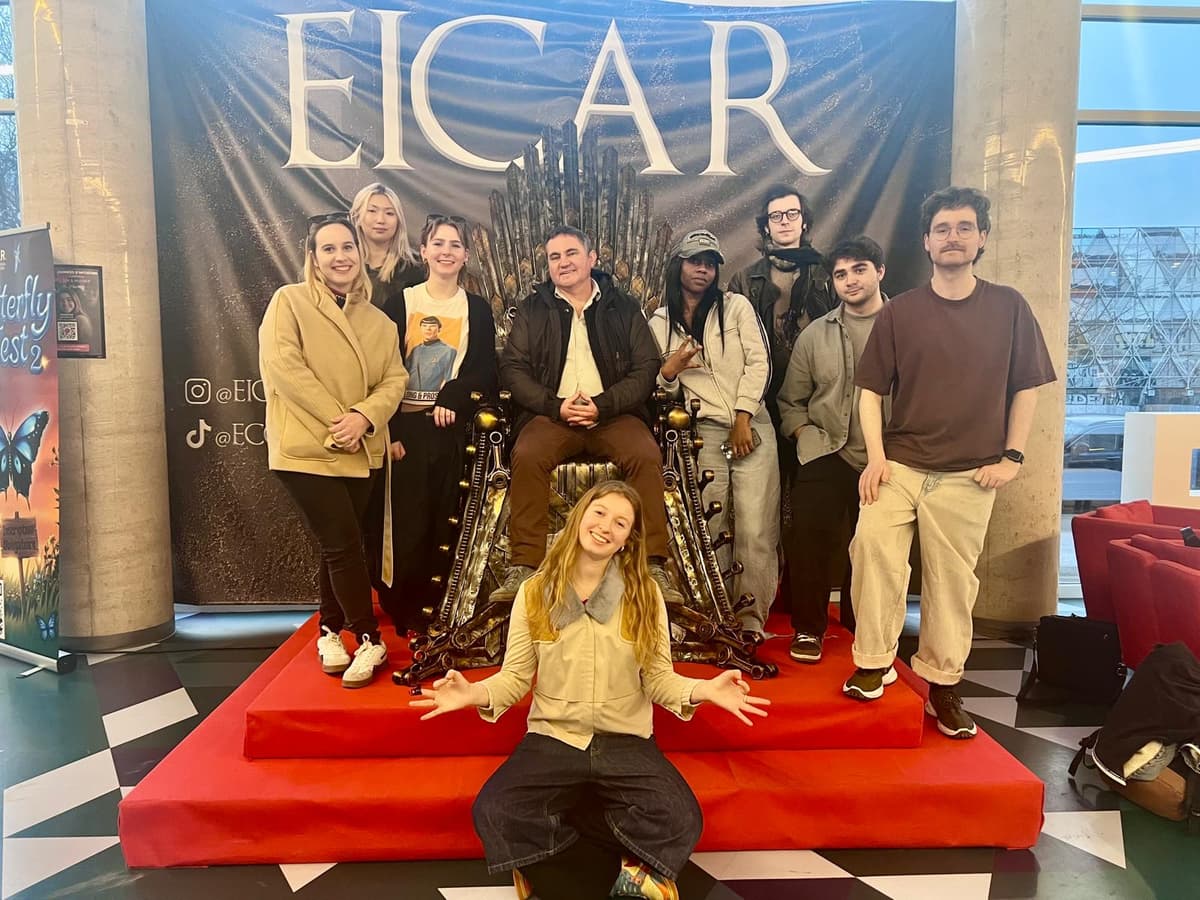 Paco Wiser with EICAR film students